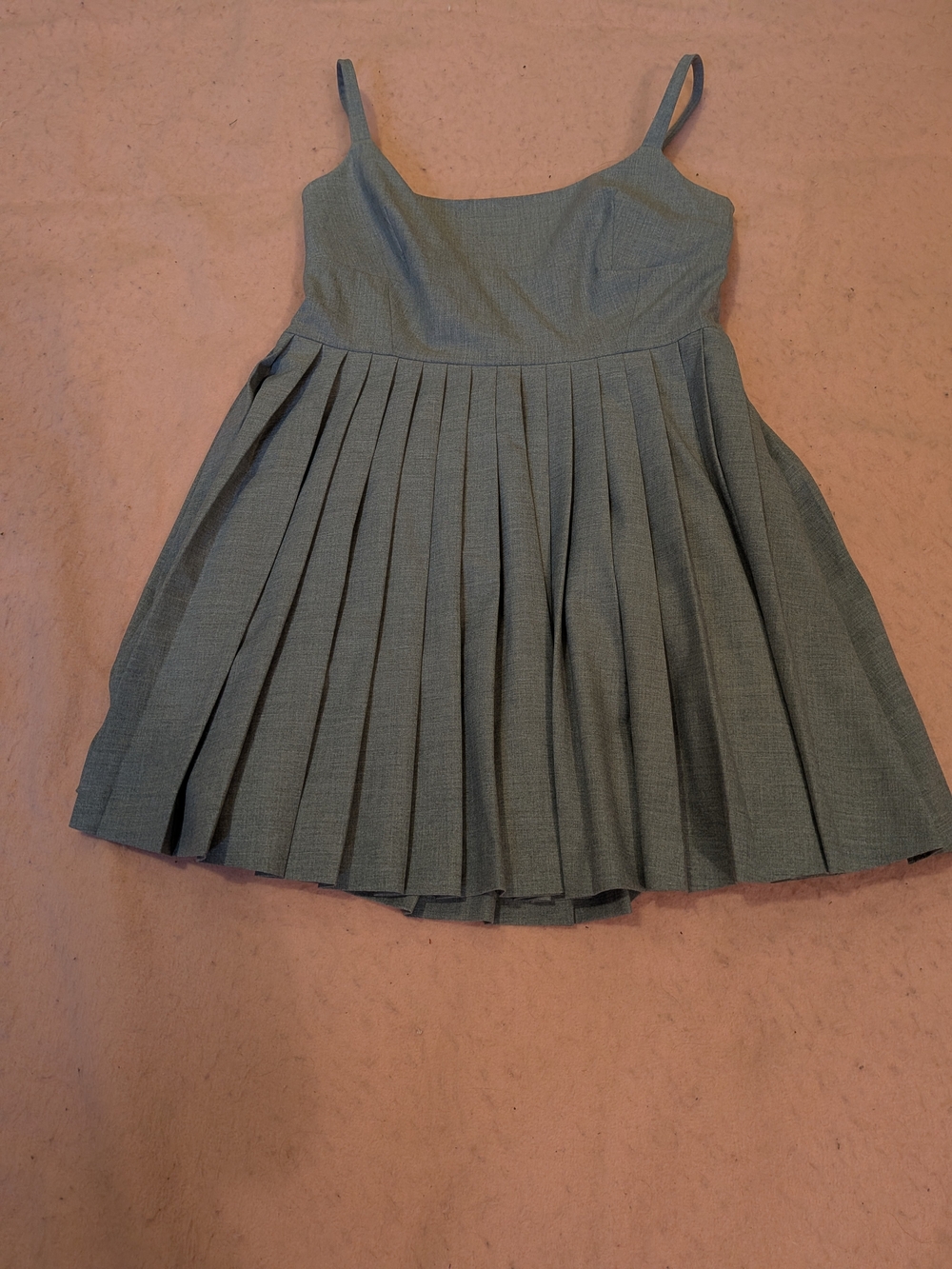 Sunday Best Gray Pleated Mini Dress Like New